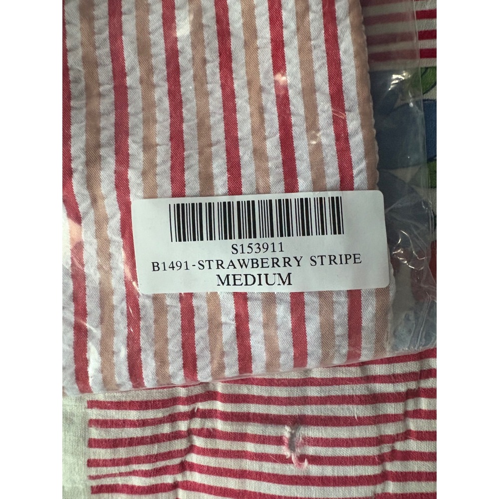 Tuckernuck Strawberry Stripe Shirt Dress Red White Medium NWT - Picture 5 of 6